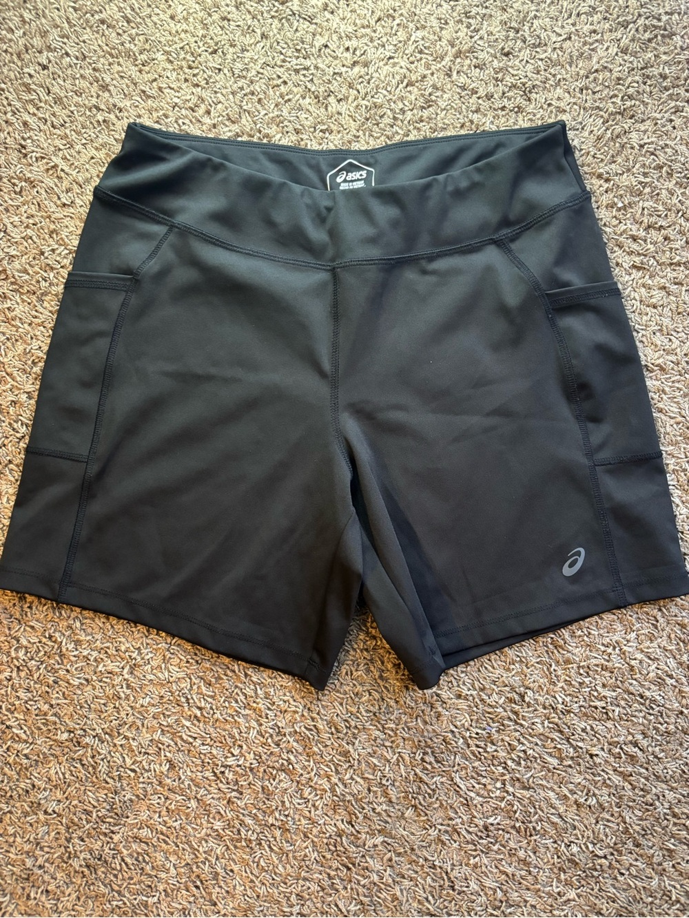 ASICS Black Women's Athletic Training Shorts with Side Pockets